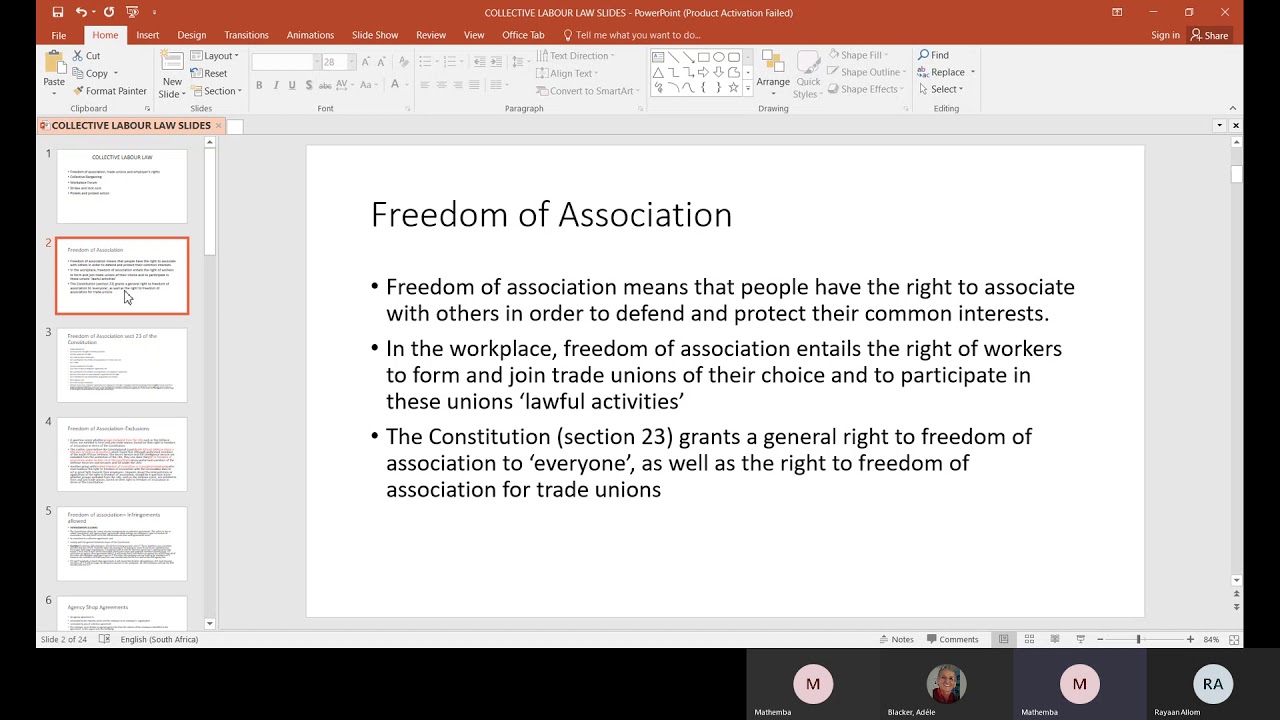 Study Skills for Collective Labour Law LLW2602 03 Nov 2020