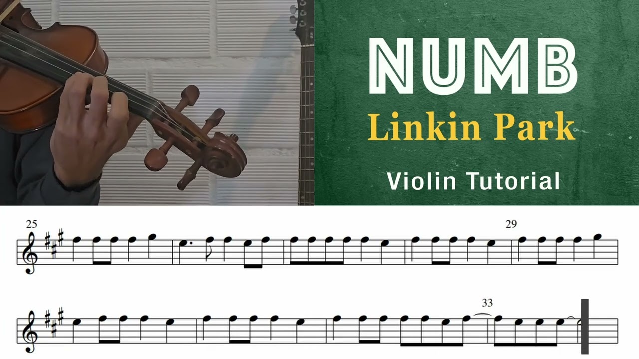 Numb - Linkin Park | Easy Violin Tutorial #musictutorial #musicsheet