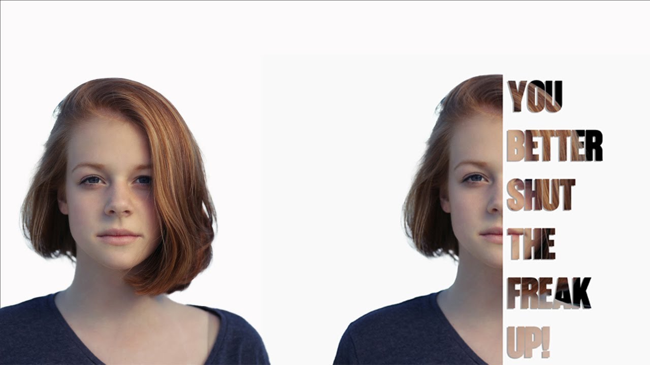 Half Face Text Portrait effect | Photoshop Tutorial #photoshop #photoshoptutorial #halffacemakeup