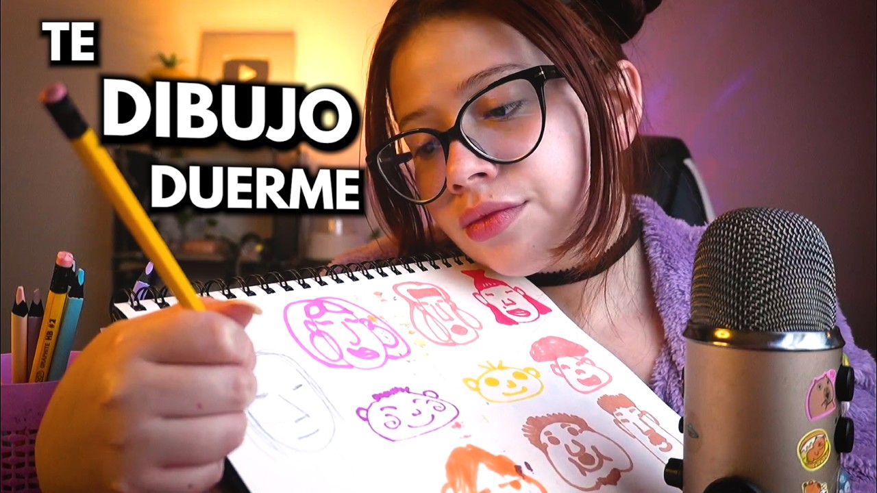 Asmr 😌Amiga Amable TE DIBUJA📕✏️ mientras te DUERMES 😴