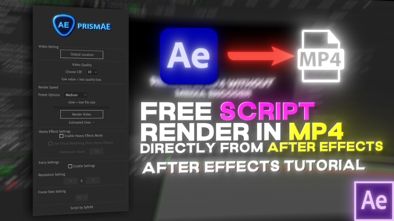 How to Render Videos in MP4 From After Effects | Render Videos in MP4 Format without Media Encoder