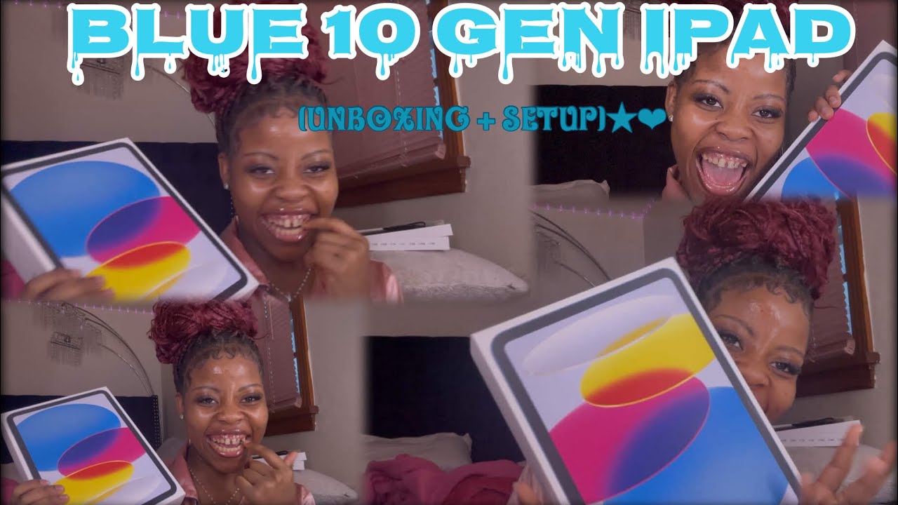 {blue 10th gen iPad} + unboxing *setup✿❀♥︎