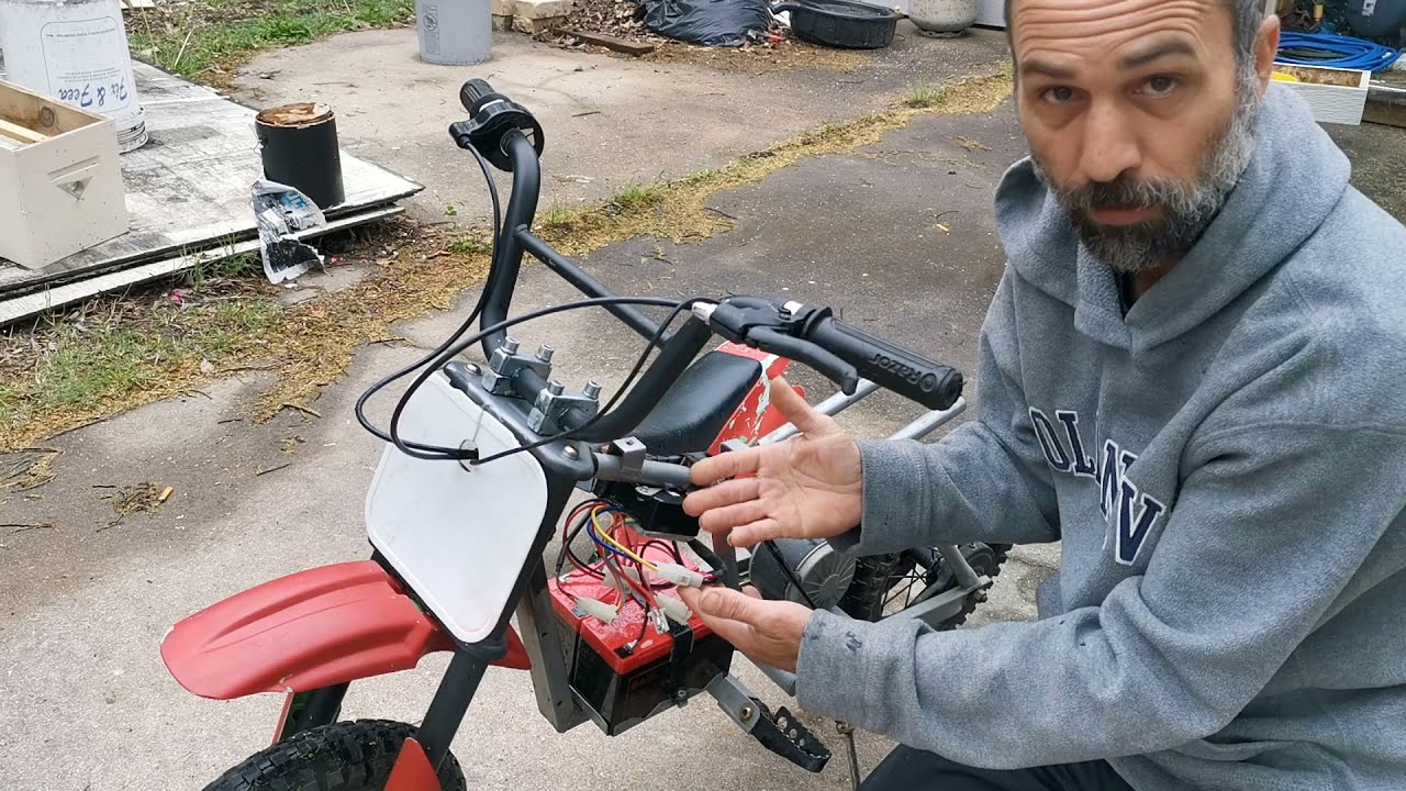Razor Electric Dirt Bike Fix  ... Clicks but does not run