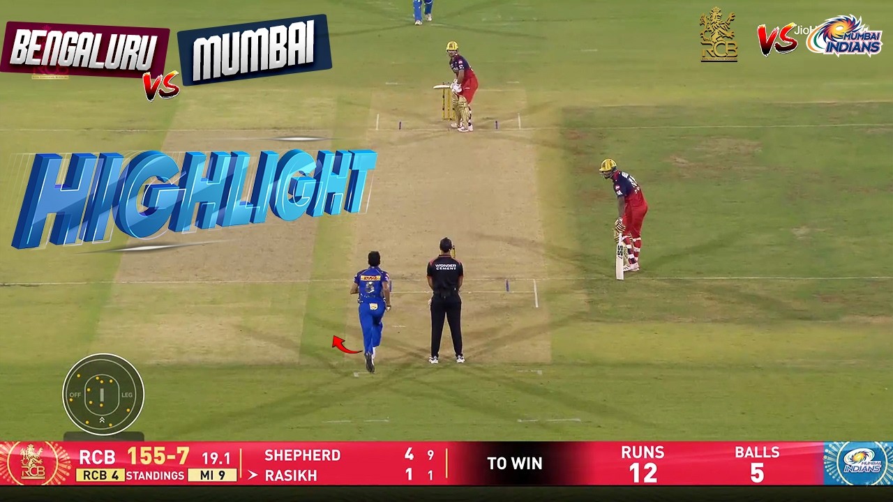IPL 2026 : Mumbai Indians vs Royal Challengers Bengaluru Full Highlights | RCB vs MI Full Highlights