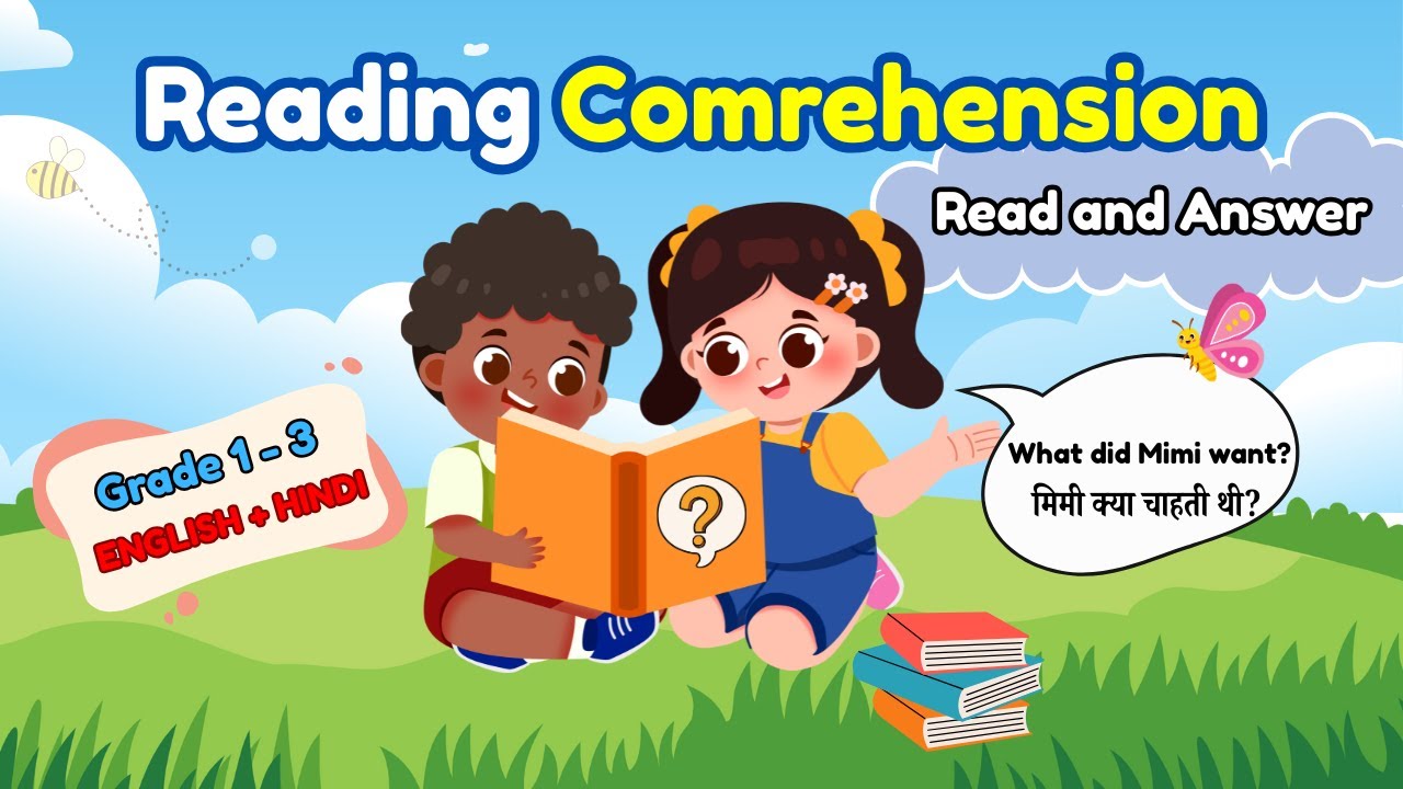 Reading Comprehension for Kids | Grade 1-3 English+ Hindi | Read and Answer Fun Quiz!