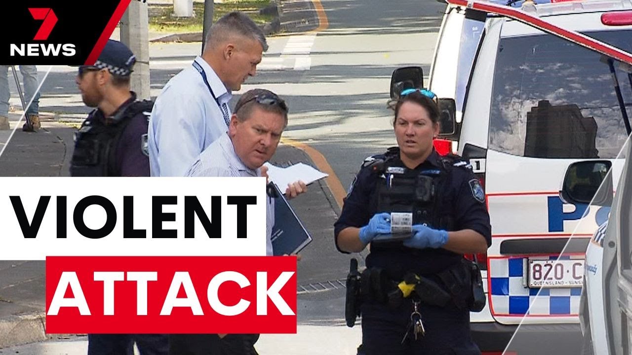 Two men stabbed in violent Gold Coast attack | 7NEWS