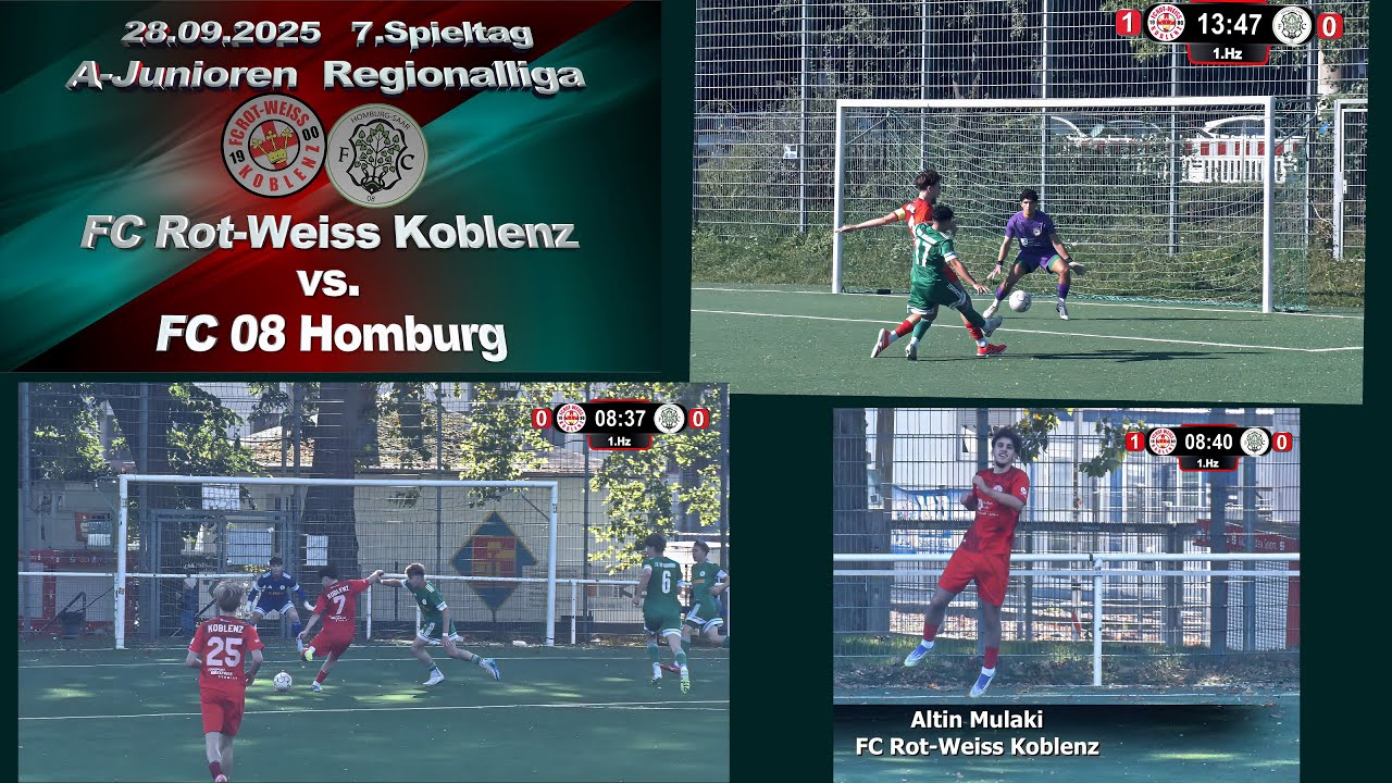 A-Junioren Regionalliga: FC Rot-Weiss Koblenz vs. FC 08 Homburg