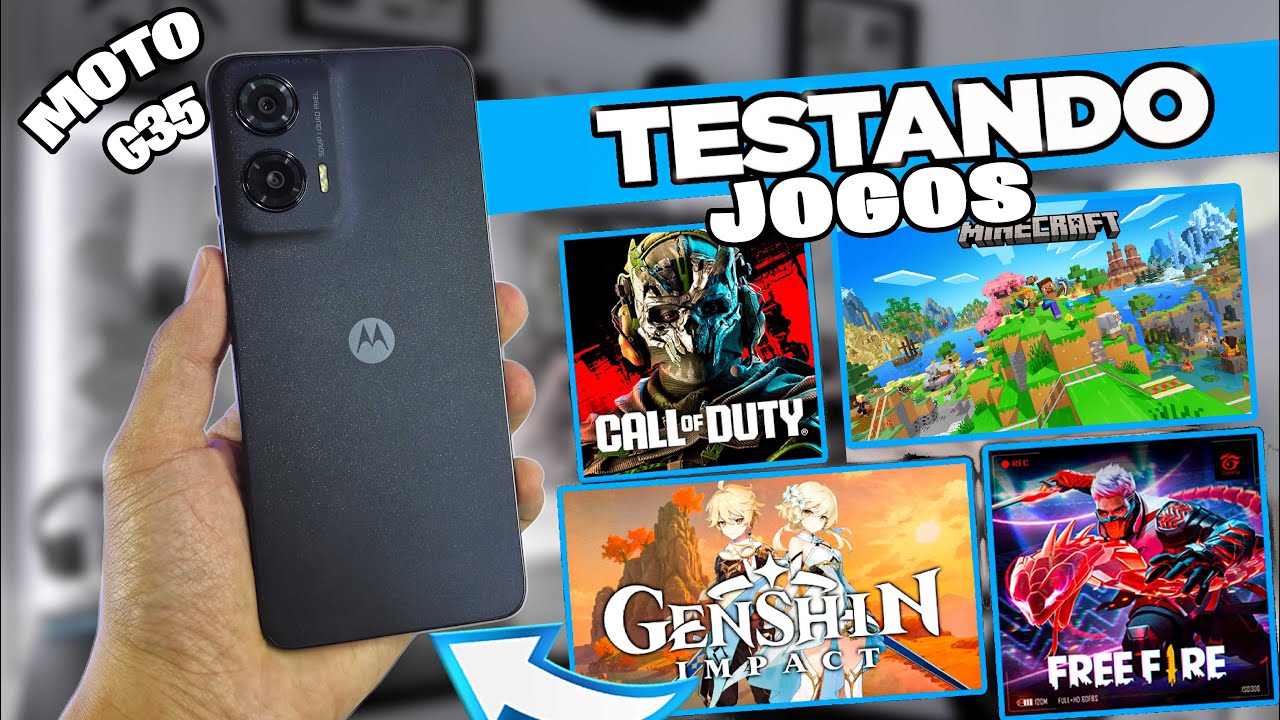 R$900 REAIS - TESTE DE JOGOS no MOTO G35 - VALE APENA em 2025?