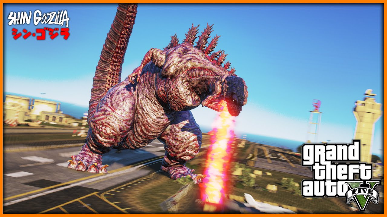 GTA 5 | Shin Godzilla Mod (シン・ゴジラ) Update Back beam,Firebeam,Animation | Khôi Michael