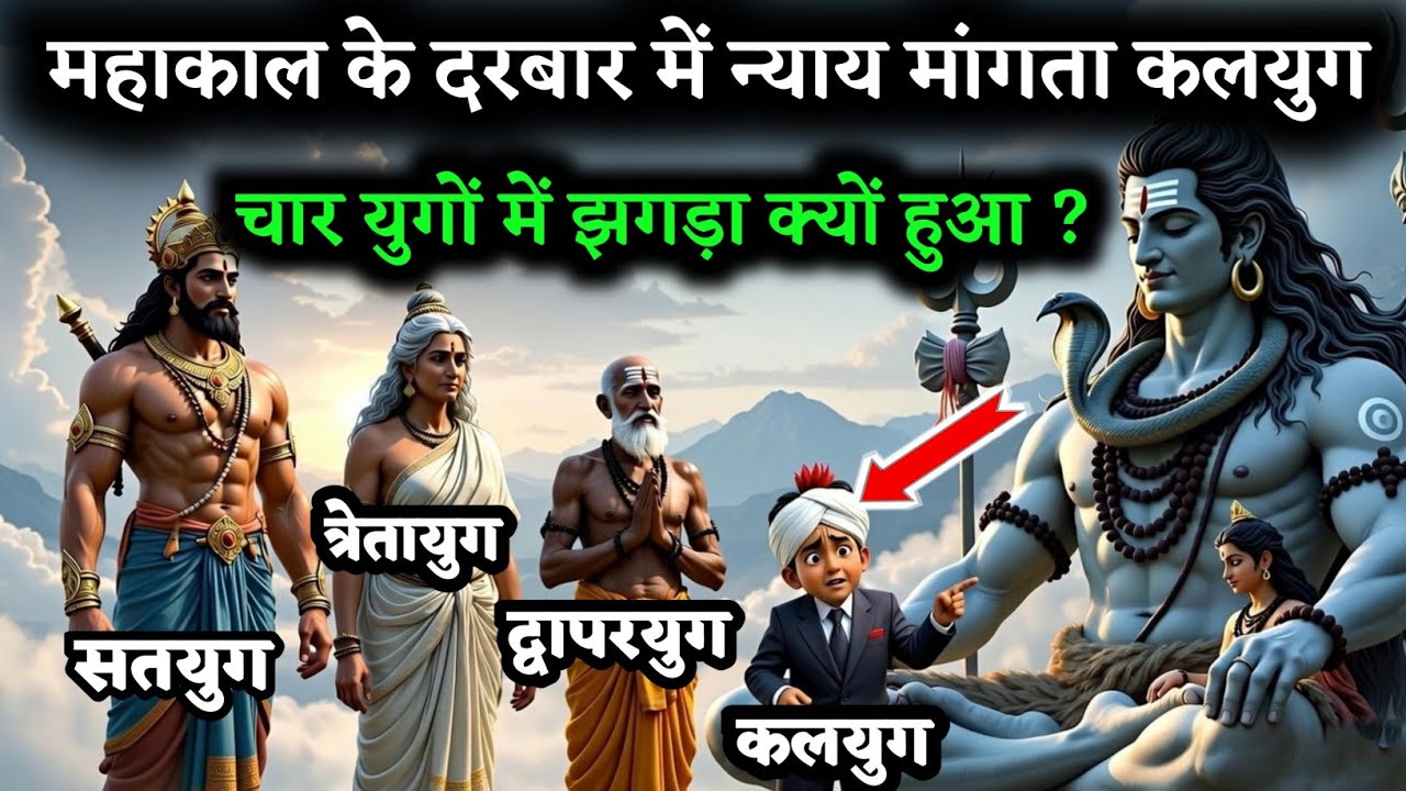 कलियुग महाकाल के दरबार में न्याय मांगने पहुंच गया! 😡 चार युगों में झगड़ा क्यों हुआ? कलयुग vs.#viral 