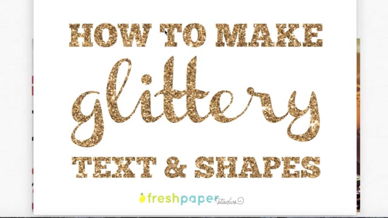 How to make glittery text in PicMonkey using overlays