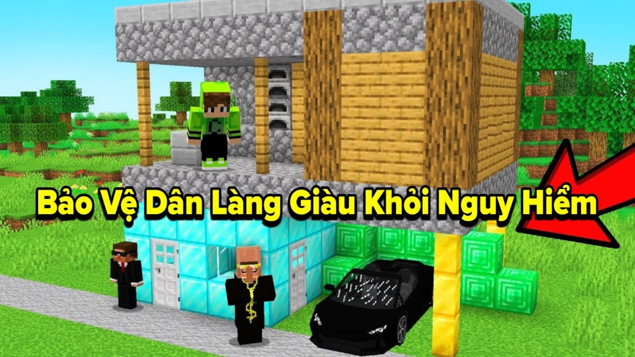 T&ocirc;i Bảo Vệ D&acirc;n L&agrave;ng Triệu Ph&uacute; Khỏi Nguy Hiểm Trong Minecraft!