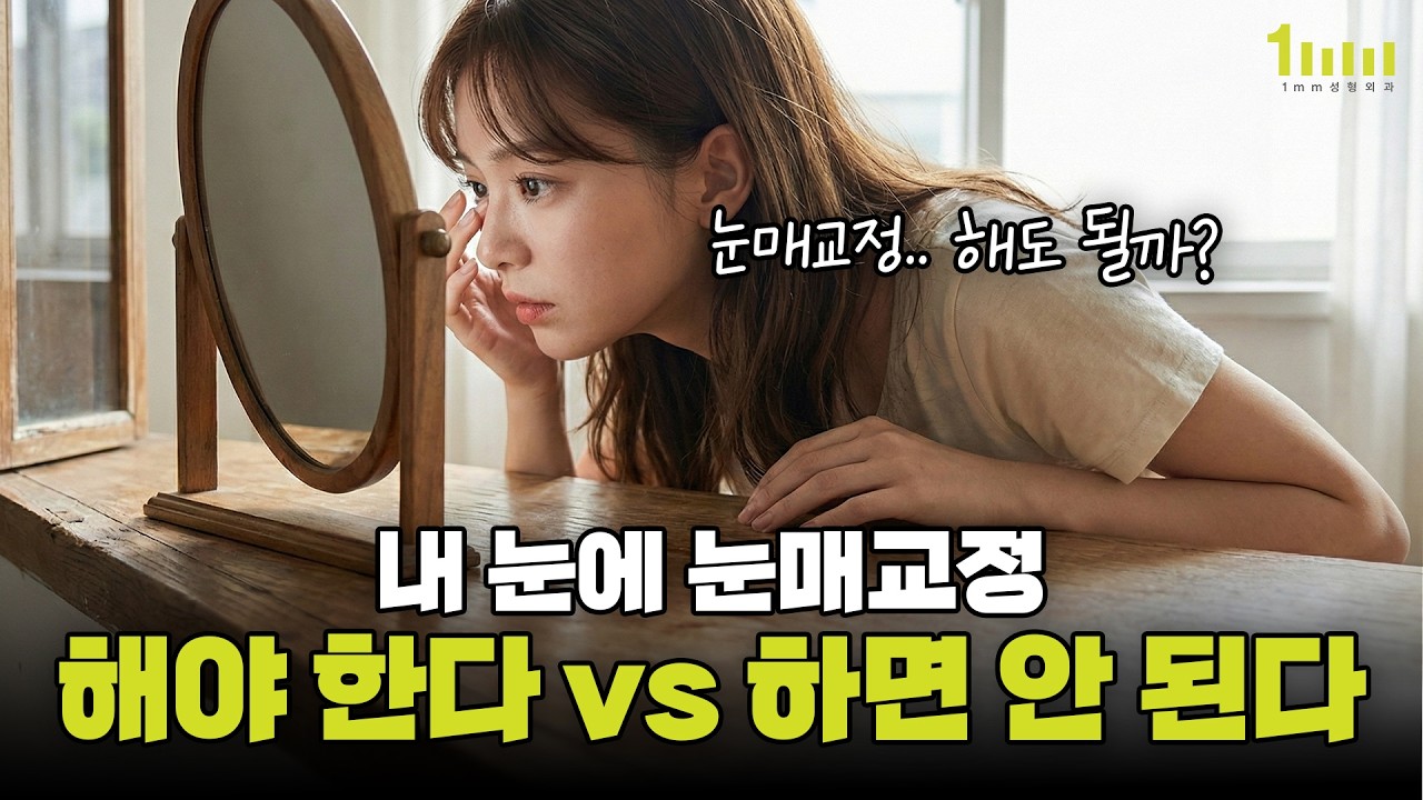 내 눈에 눈매교정 해야 한다 VS 하면 안 된다