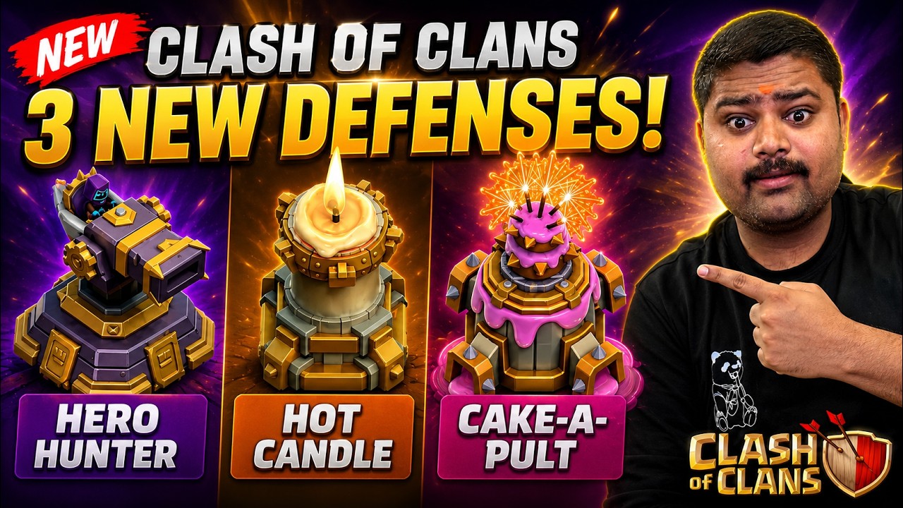 3 NEW Crafted Defenses Explained! Hero Hunter, Hot Candle & Cake-A-Pult CLASH OF CLANS