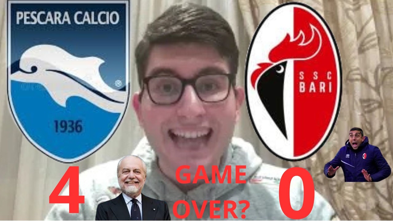 PESCARA BARI 4-0: PEGGIOR BARI DI SEMPRE, GAME OVER?