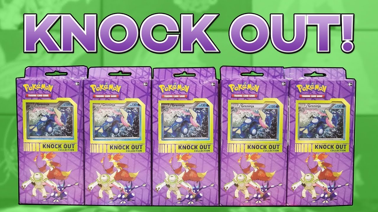 Opening 5 Greninja Knock Out Collection Boxes of Pokemon Cards!