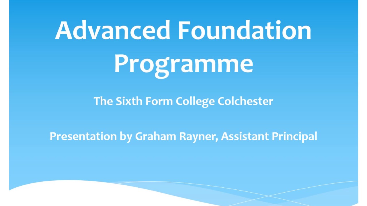 ADVANCED FOUNDATION PROGRAMME