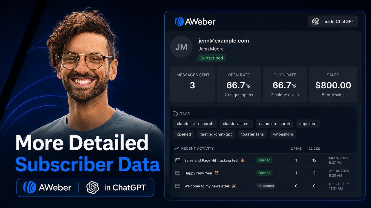 AWeber&rsquo;s ChatGPT App Just Got WAY Better Subscriber Analytics