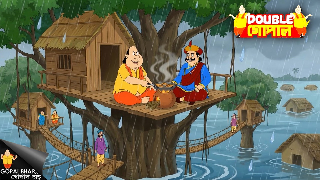 যখন বন্যা এলো, গোপাল ভাড় পুরো গ্রামটিকে গাছে বসতি স্থাপন করলেন | Gopal Bhar| গোপাল ভর | New Episode