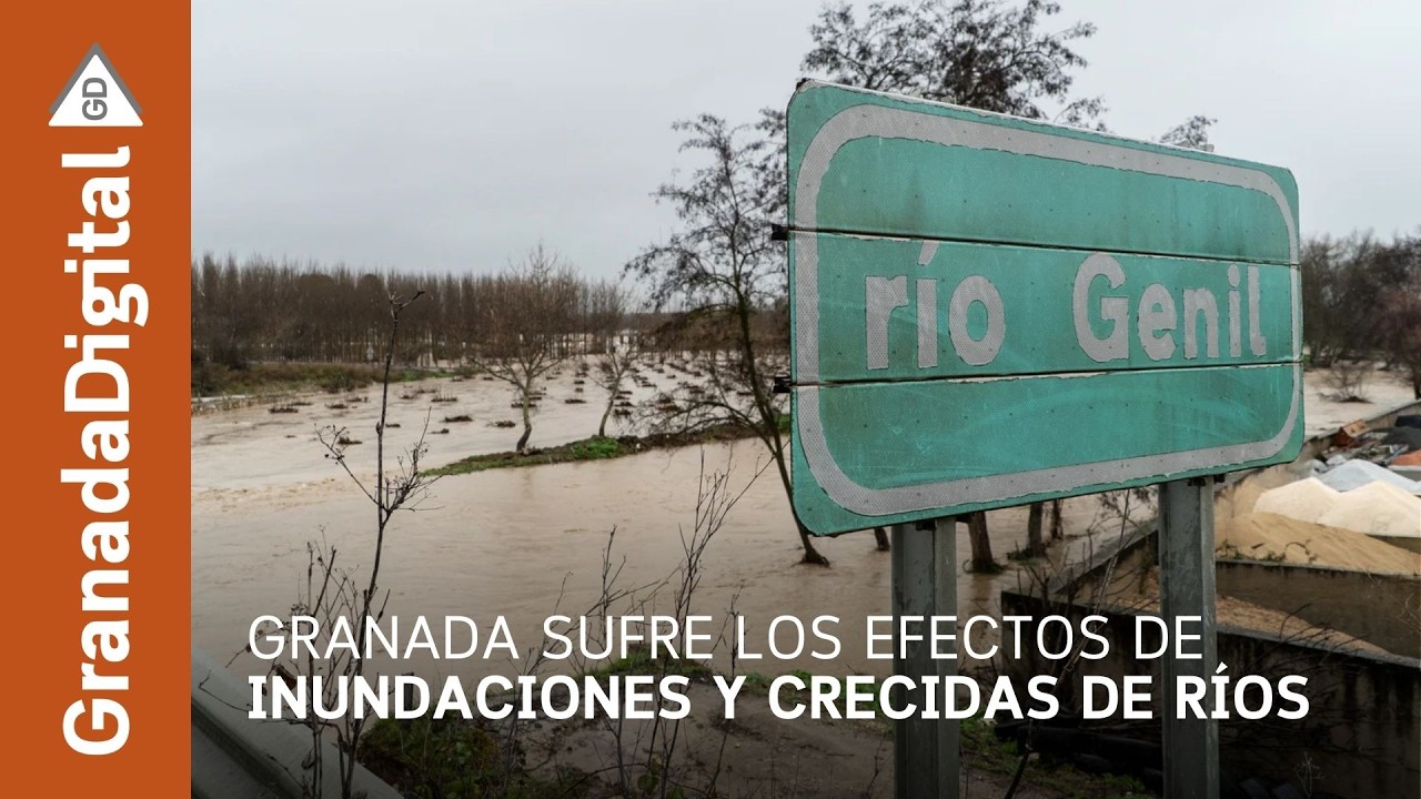 El desbordamiento del Genil deja varias carreteras cortadas y municipios incomunicados