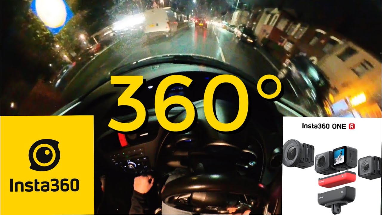 Insta360 One R 360 mod footage - night driving