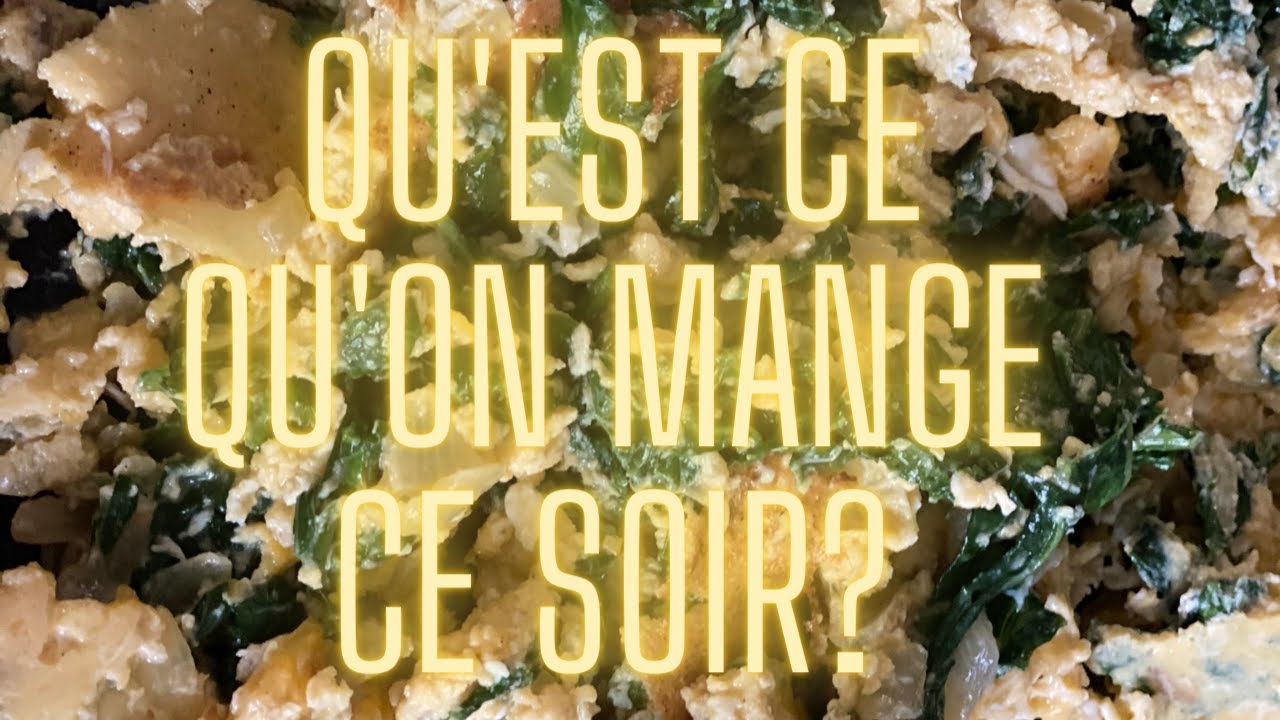 Qu'est ce qu'on mange ce soir : oeufs brouillés au chou khale