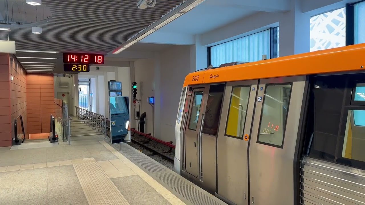 TRENUL ALSTOM METROPOLIS BM4 1402-2402 GIURGIU efectuand PROBE pe MAGISTRALA 2