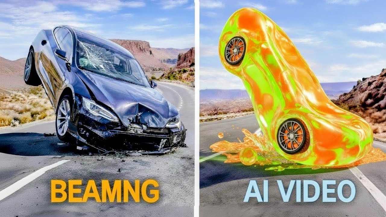 💥REAL Physics vs AI Physics – The Crash Difference Is INSANE! 🤯 | BeamNG.drive