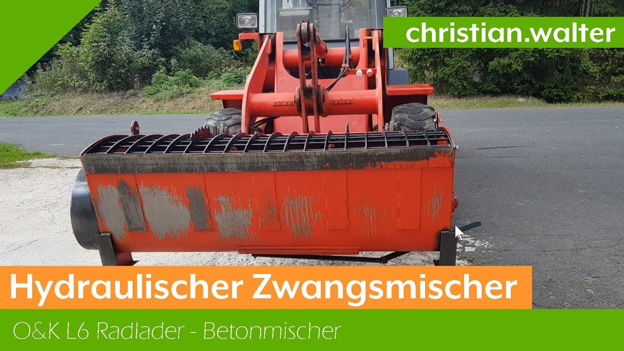 Hydraulischer Zwangsmischer / Betonmischer am Radlader O&K L6