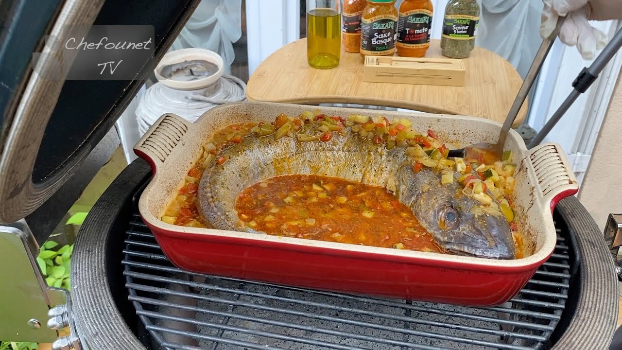 Merlu aux saveurs Basques au kamado