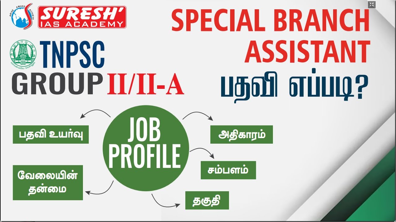 TNPSC | Group 2 | SPECIAL BRANCH ASSISTANT | Job Profile | Suresh IAS Academy