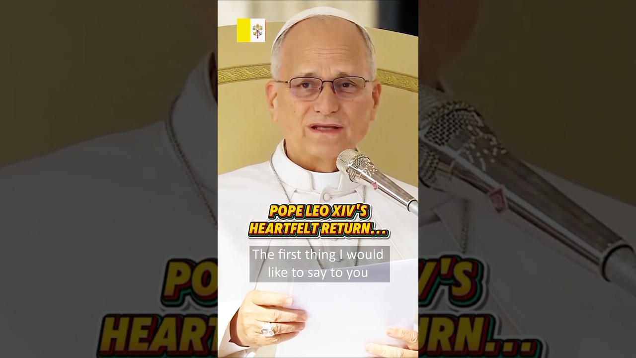 Pope Leo XIV's Emotional Return After Surgery 🙏🇻🇦#shorts