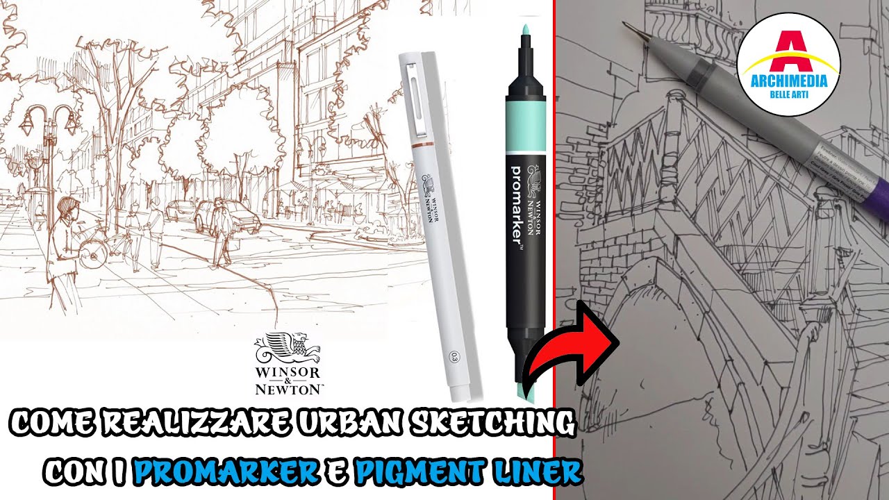 ✍Tutorial | URBAN SKETCHING Come disegnarlo con i pennarelli Promarker e Fineliner di Winsor&Newton!