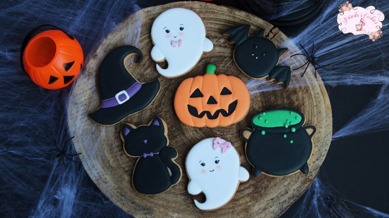 Cómo decorar galletas para Halloween - Biscuiti decorati Halloween - Priscila's Cookies 🎃