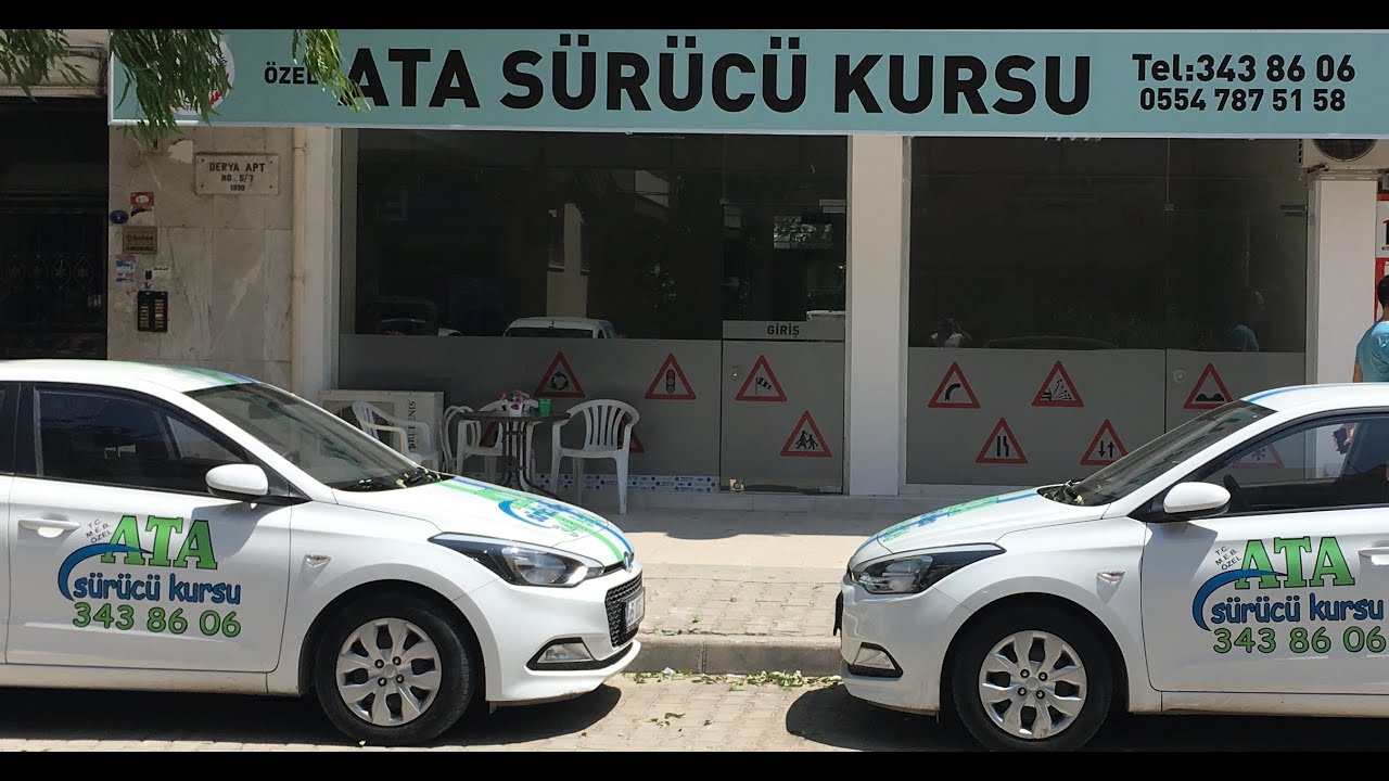 Bornova Ata Sürücü Kursu Direksiyon Sınav Parkuru (üst L ve park alanı)