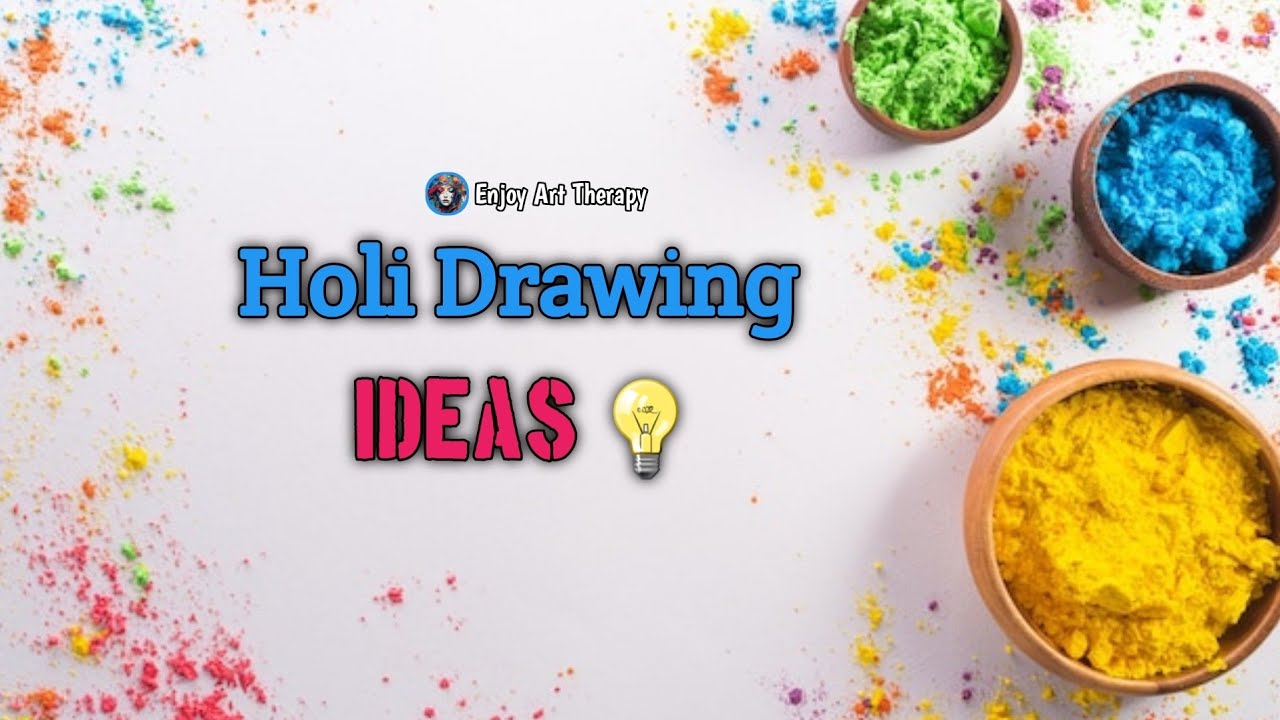 Holi Drawing Ideas 💡 || Holi Special Drawing || Easy Creative Holi Drawing 