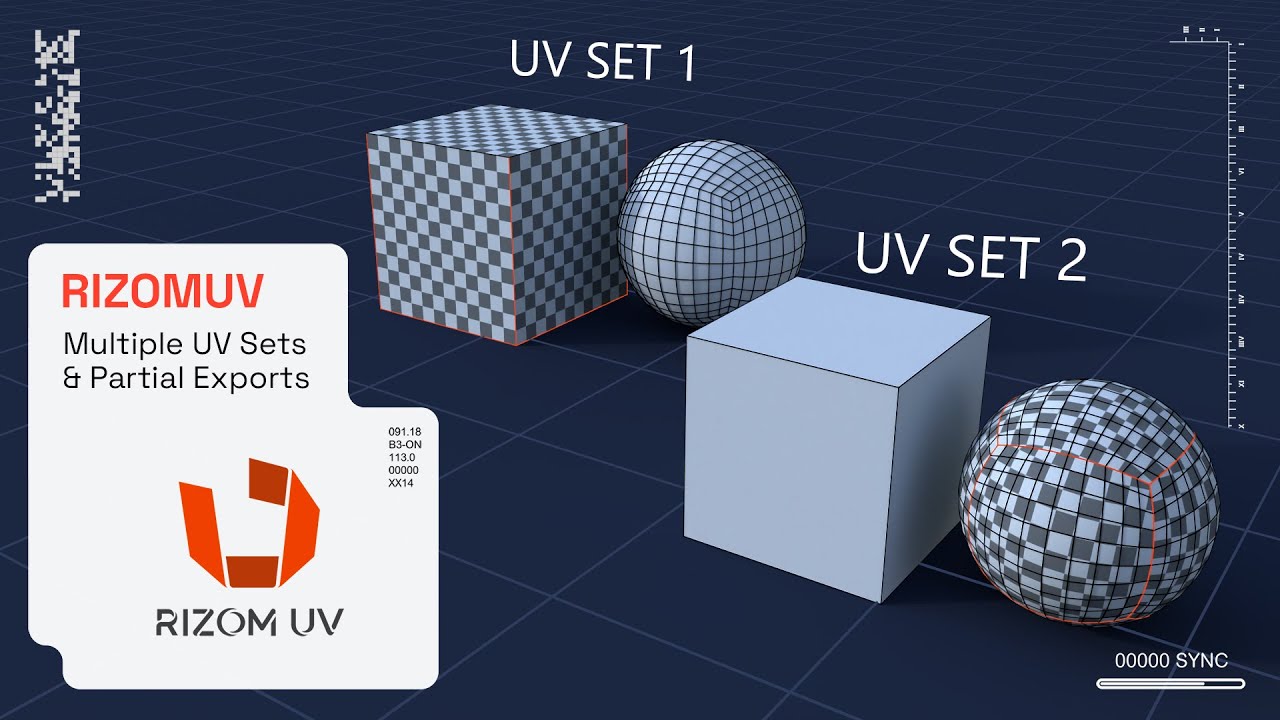 RizomUV: Multiple UV Sets & Partial Export