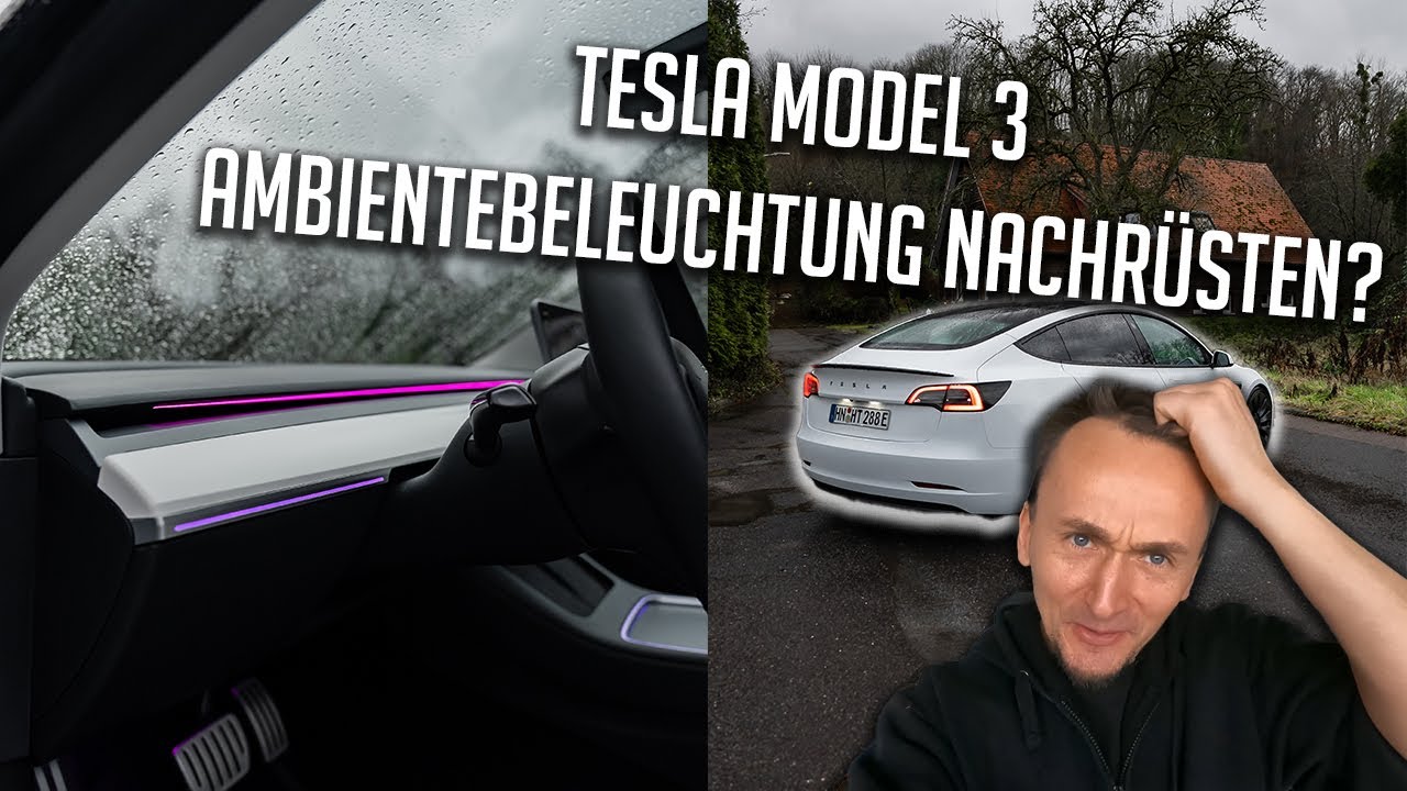 Tesla Model 3 Ambientebeleuchtung EXTREM | lautlos performance