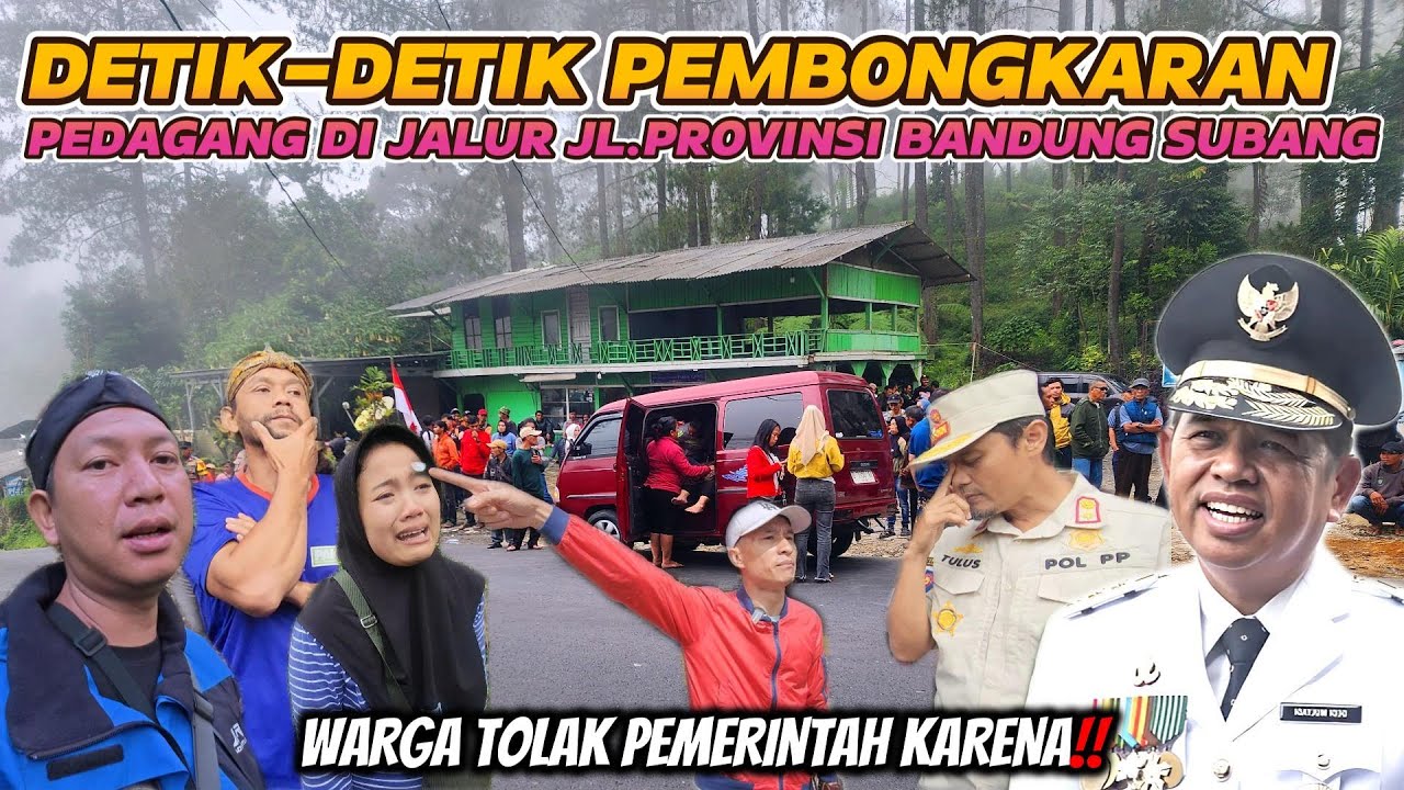 WARGA MENJERIT❗DETIK DETIK RICUH PEMBONGKARAN BANGUNAN DI JALAN SUBANG LEMBANG