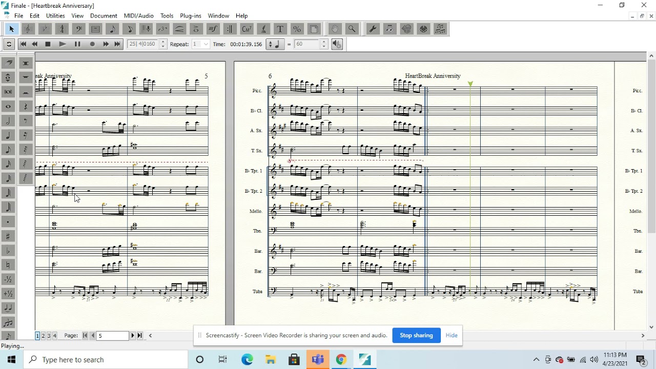 Heartbreak Anniversary Band Arrangement