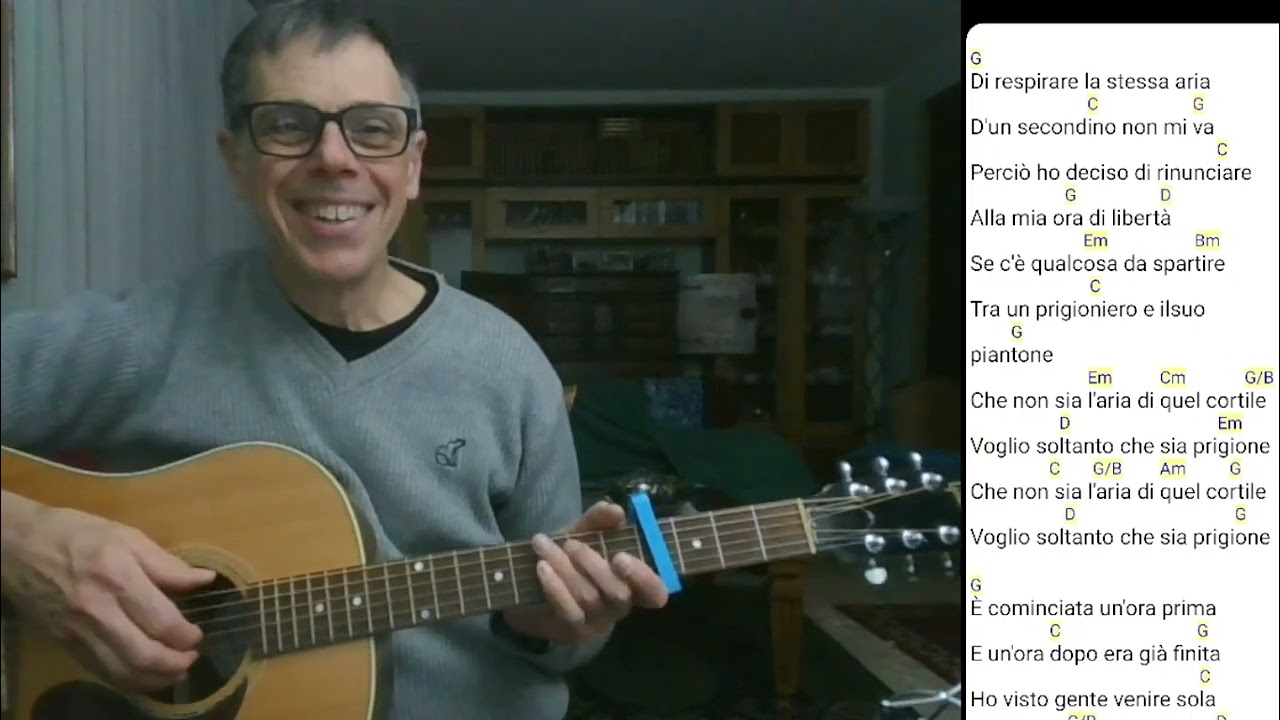 Tutorial chitarra Nella mia ora di libertà - Fabrizio de André