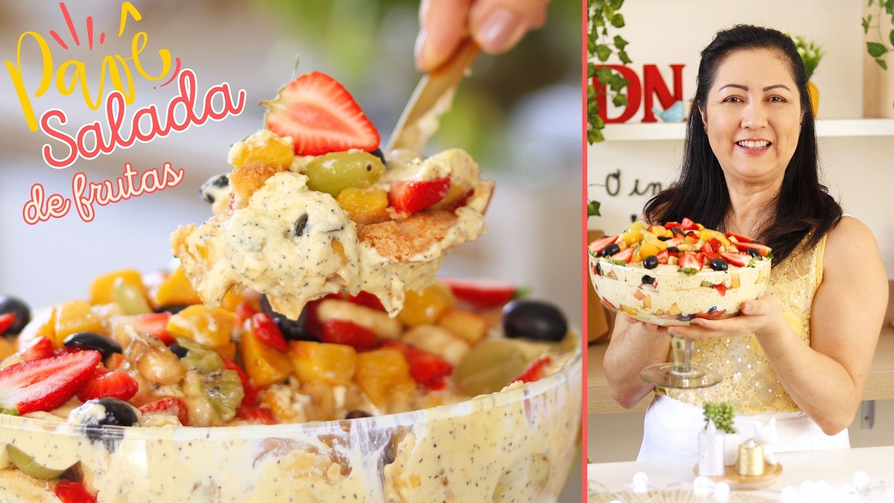SOBREMESA DE ANO NOVO - PAVÊ SALADA DE FRUTAS | RÁPIDO, FÁCIL E IRRESISTÍVEL – Dika da Naka