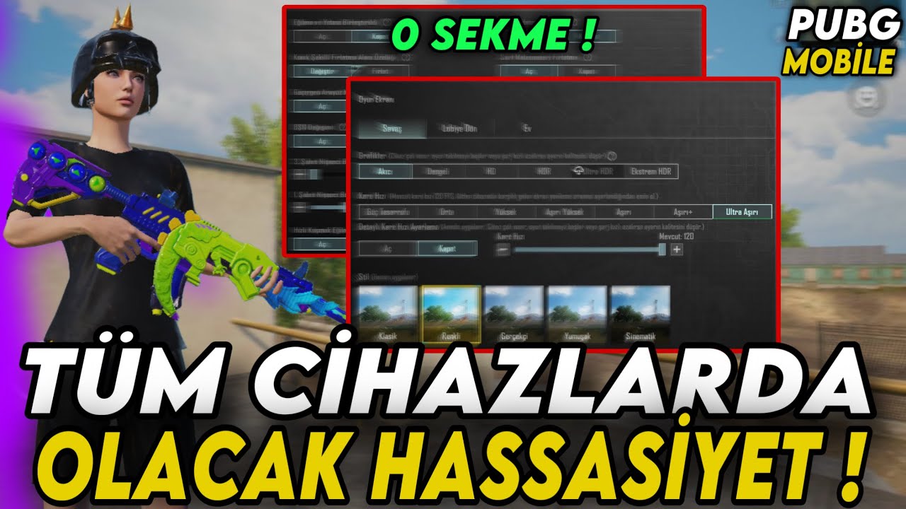 BU AYARLARDAN SONRA YENİLMEZ OLACAKSIN !😱 HASSASİYET KONTROL VE BÜTÜN AYARLAR !  PUBG MOBİLE