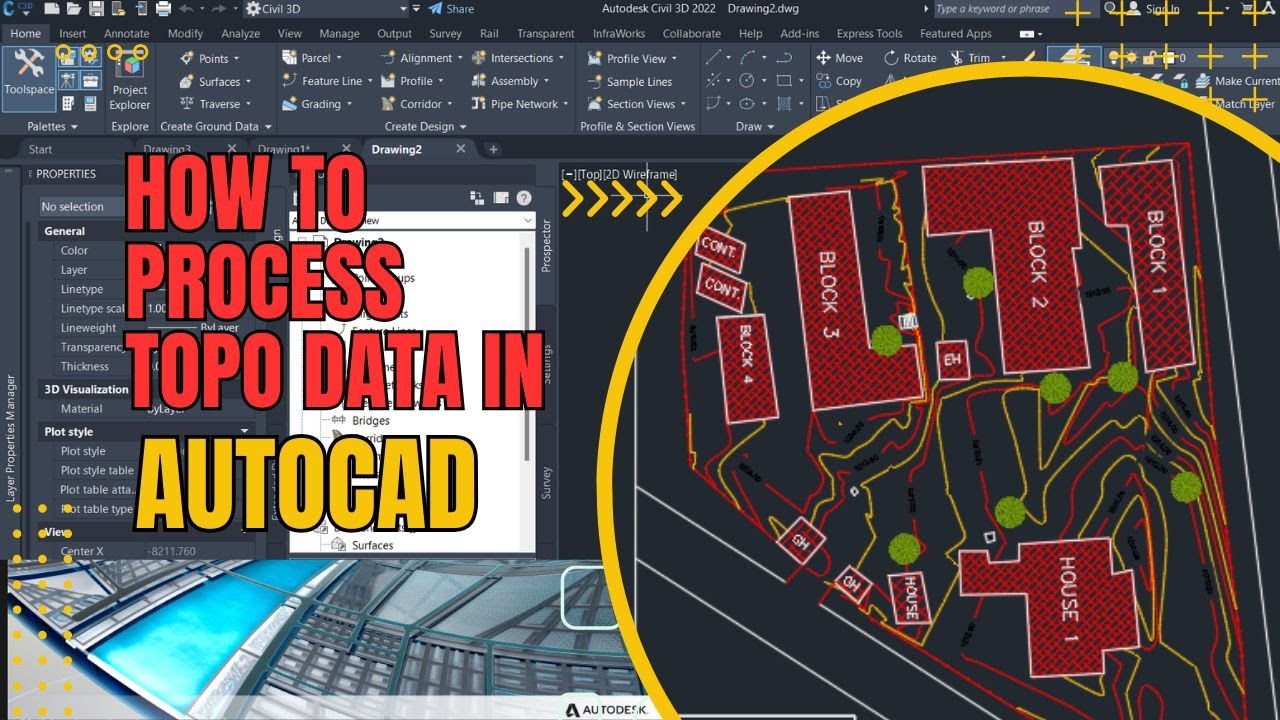 HOW TO PROCESS TOPO DATA IN AUTOCAD