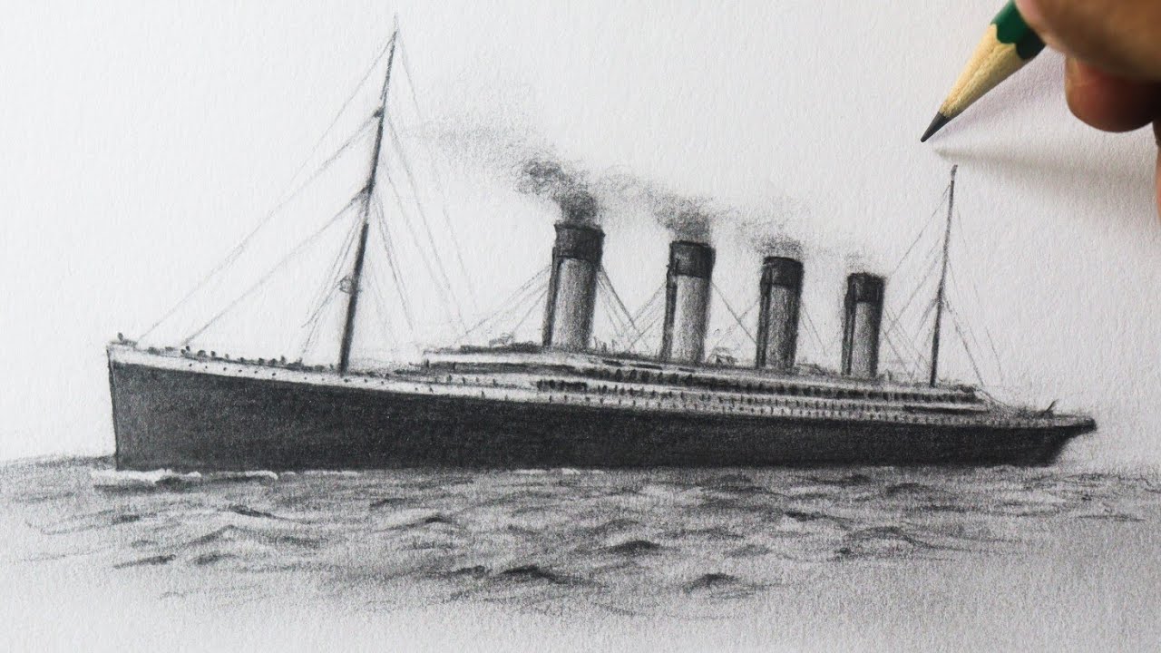 Como desenhar um Navio: RMS Olympic para iniciantes NARRADO