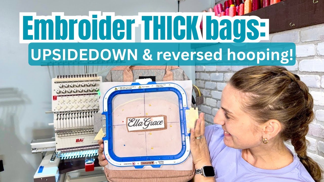 Embroider thick bags! Upside down & reverse techniques!