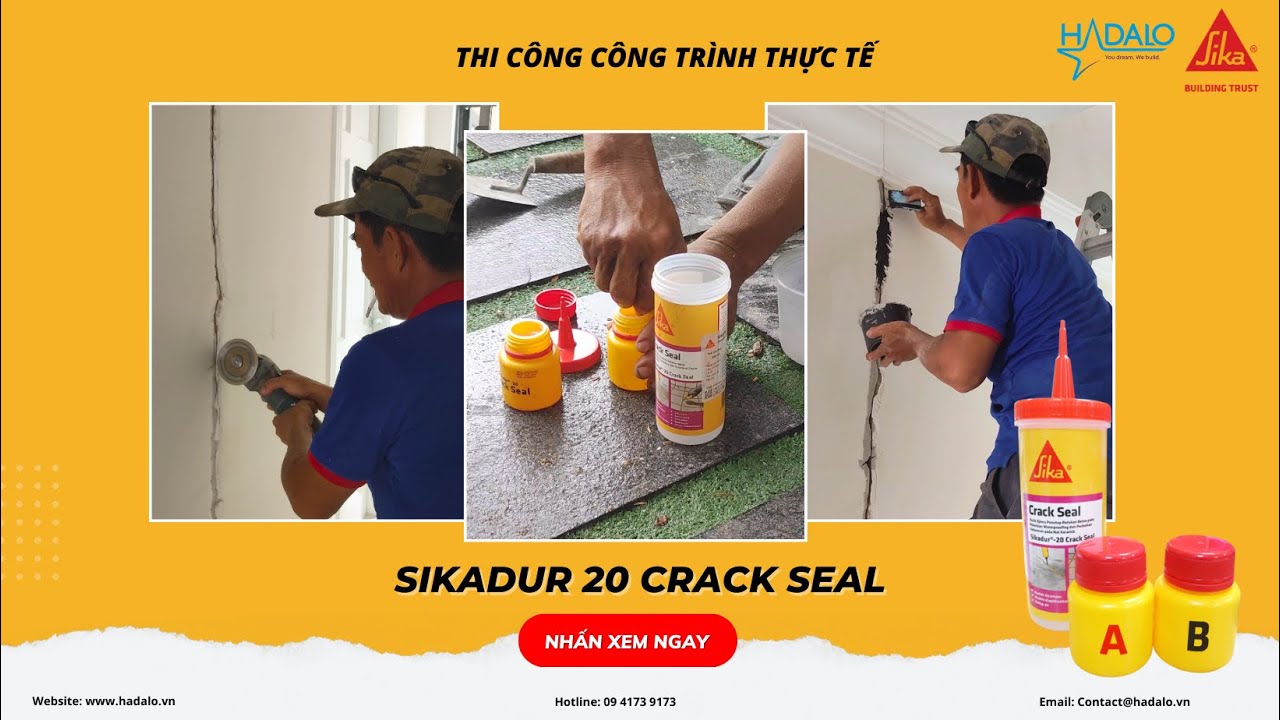 Sikadur 20 Crack Seal | Tuyệt chiêu xử lý vết nứt tường chỉ trong 30 phút
