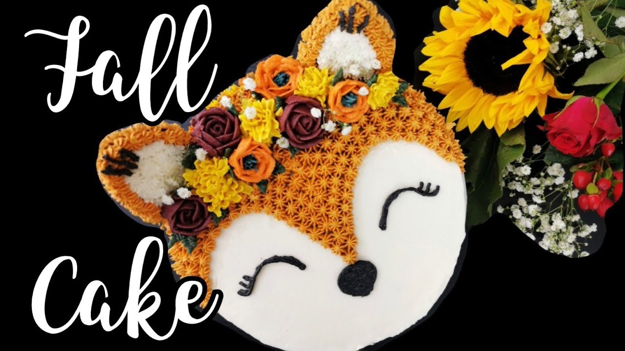 Autumn/Fall Cake Tutorial | Woodland Creatures Cake | Fox Cake Tutorial |Buttercream Cake Tutorial