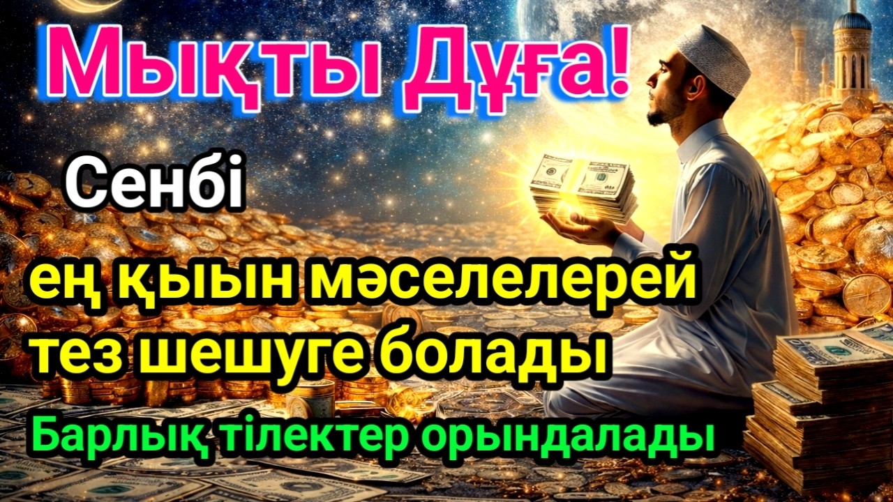 БҮГІНГІ ЕҢ ҚУДІРЕТТІ ДҰҒА! Барлық тілектеріңіз орындалады! БАЙЛЫҚ, ПАЙДА ЖӘНЕ БАҚЫТ. Әмин