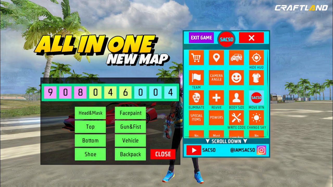 All In One Working Map | Freefire Craftland